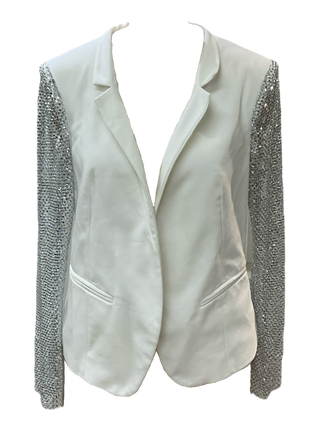 White Embellished Blazer