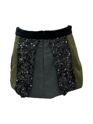 Reworked Wool Mini Skirt