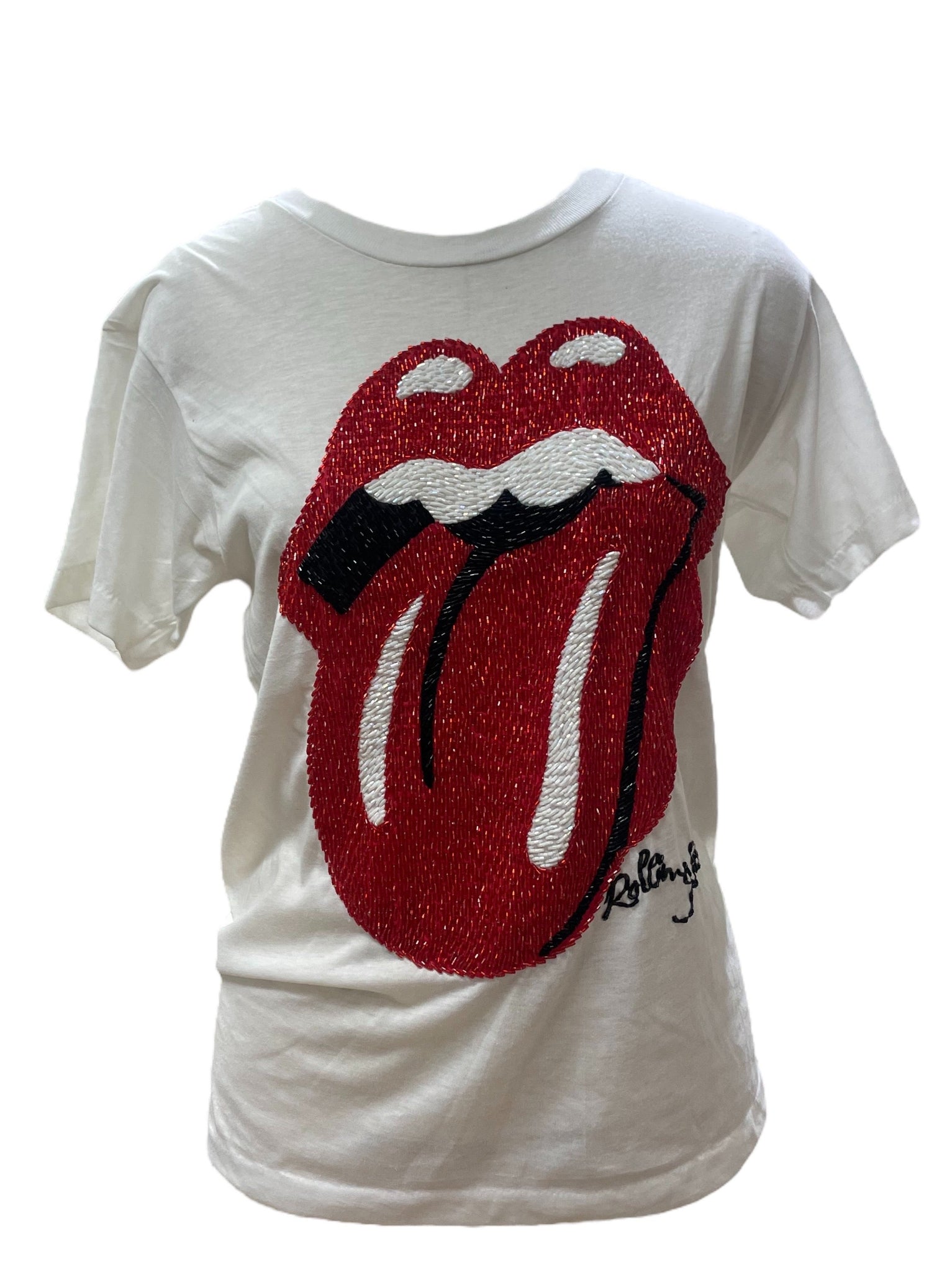 The Rolling Stones Beaded Top