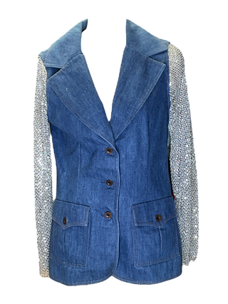 Denim Chainmail Blazer