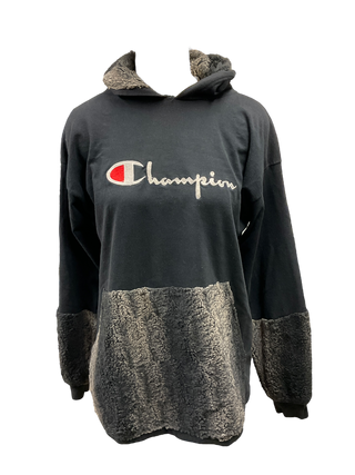 Champion sherpa hoodie black best sale