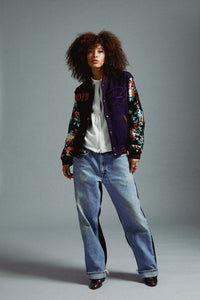 Navy Harvard Varsity Jacket