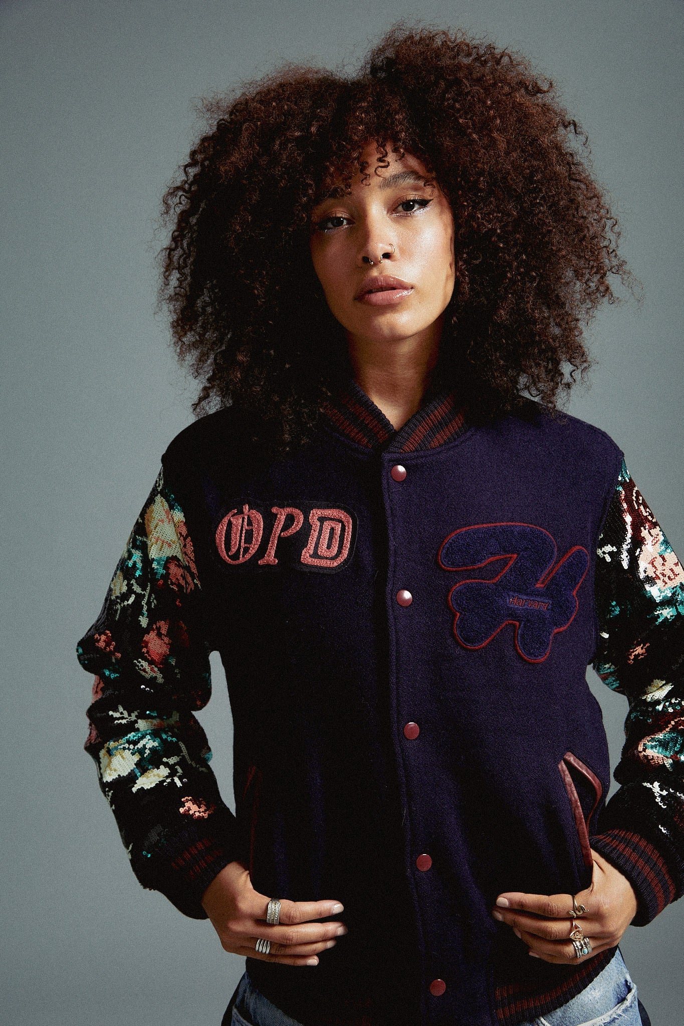Navy Harvard Varsity Jacket