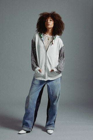 Grey FunFun Zip Hoodie