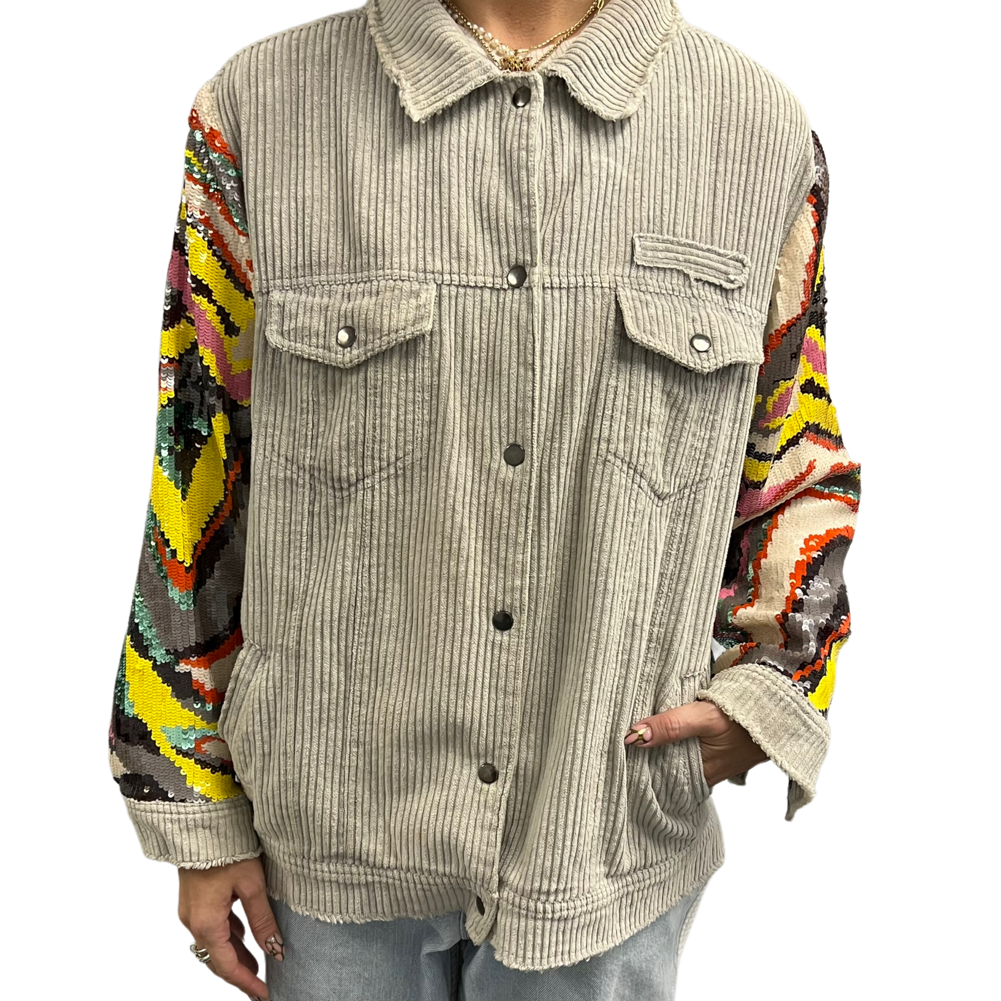 Corduroy Sequin Jacket