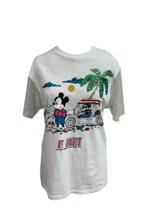 Mickey St Barths Crystal Tee