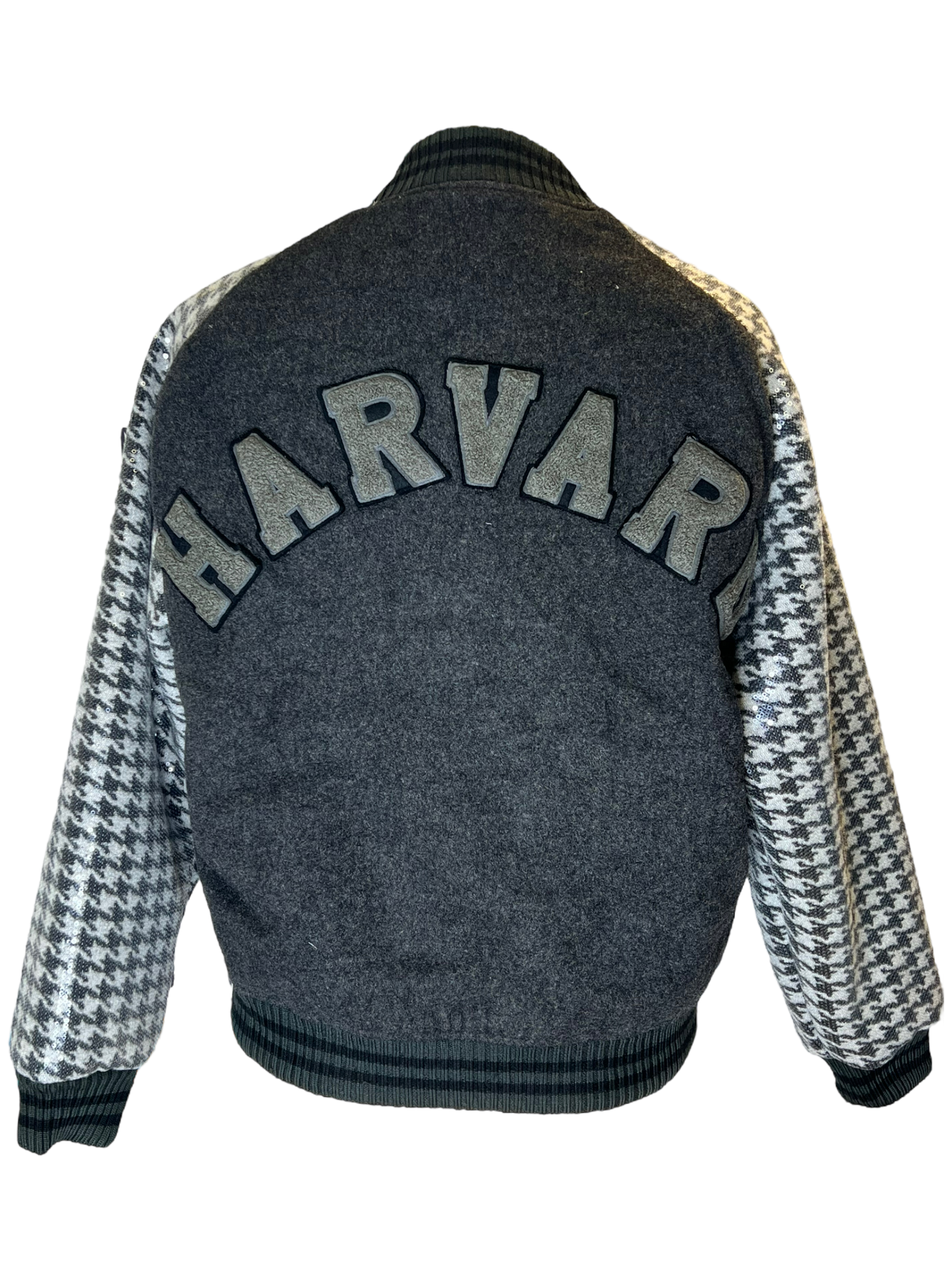 Grey Harvard Varsity Jacket