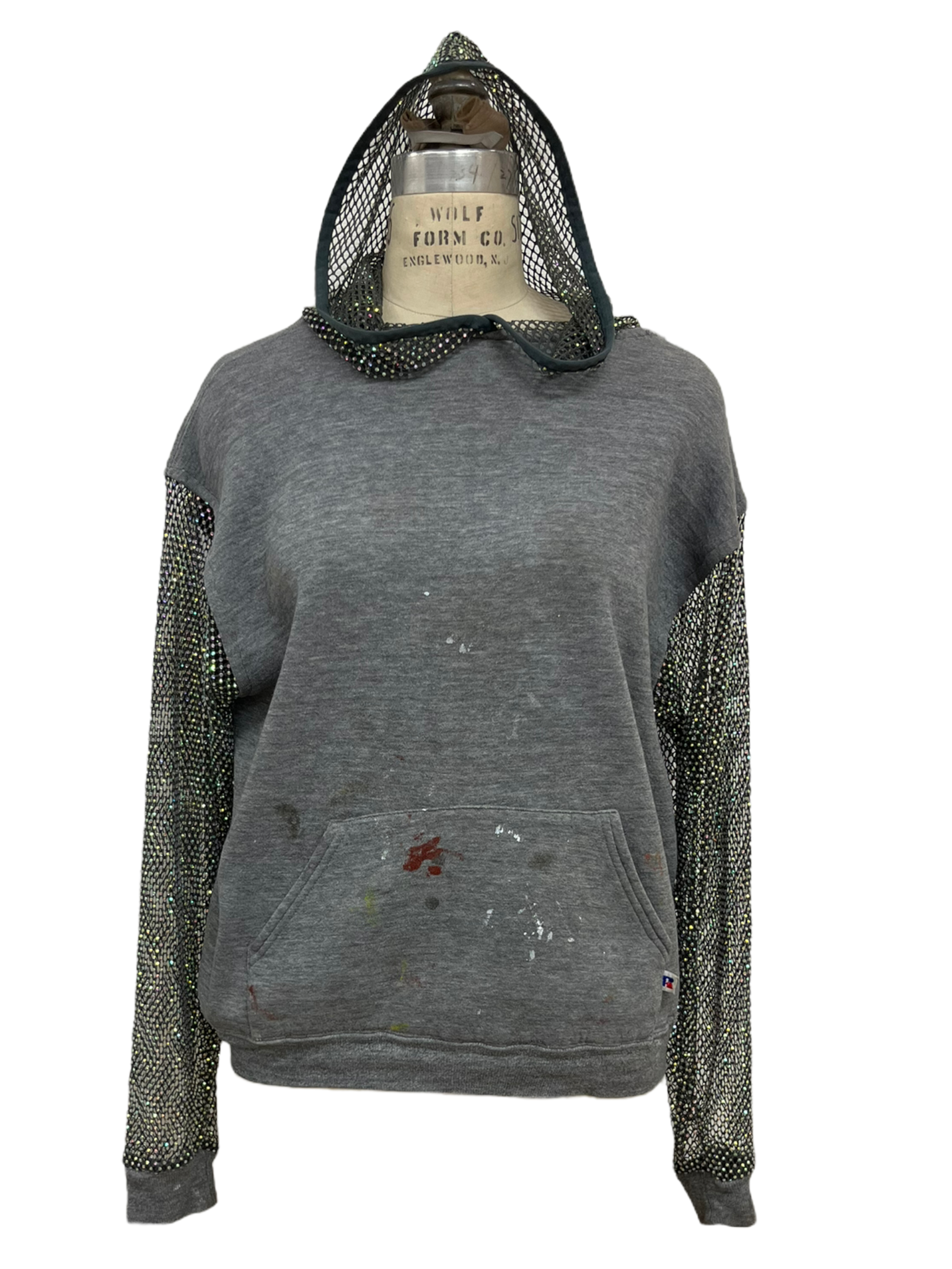 Gray Splatter Halo Hoodie