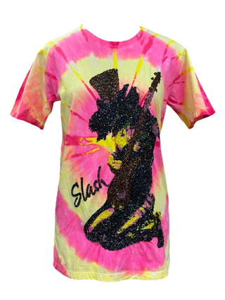 Slash Tie Dye Beaded Top